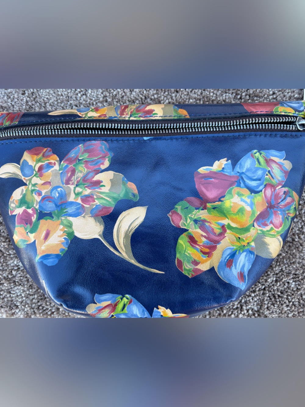 NWT Patricia Nash Navy Floral Crossbody Tinchi Belt Bag